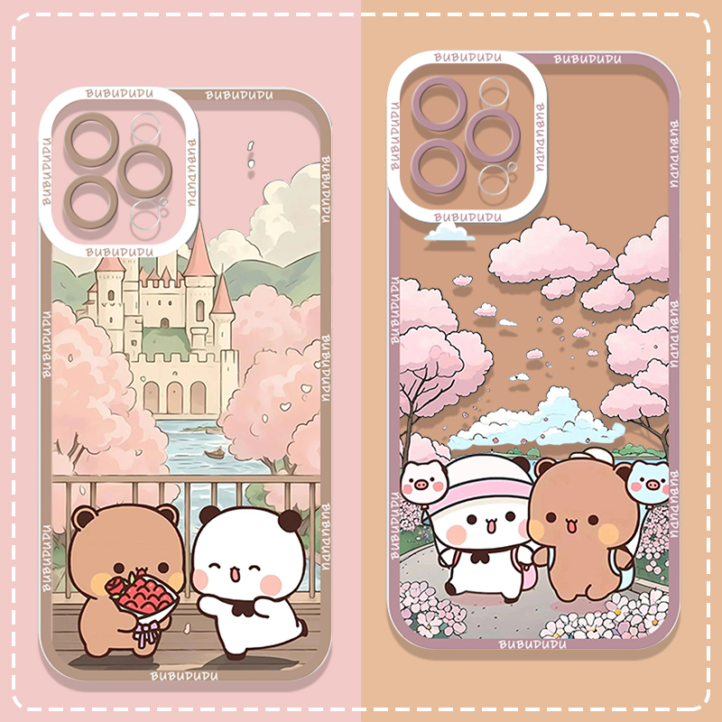 Phone Case Clear - 귀여운 BUBU DUDU 커플 투명 폰