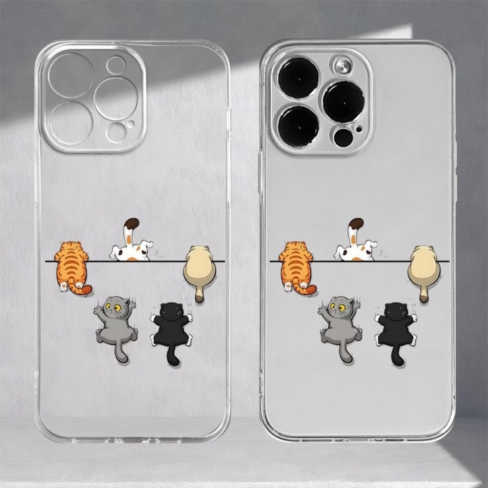 Phone Case Clear - 귀여운 고양이 패턴 5종 아이폰 11