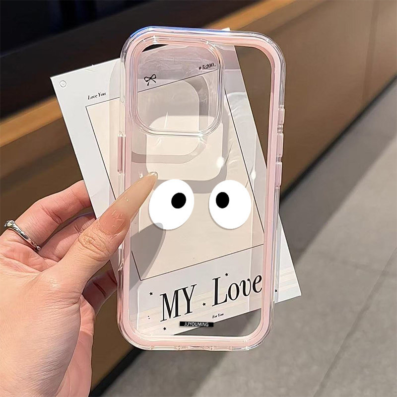 Phone Case Clear - 심플 아이 패턴 2in1 투명 폰