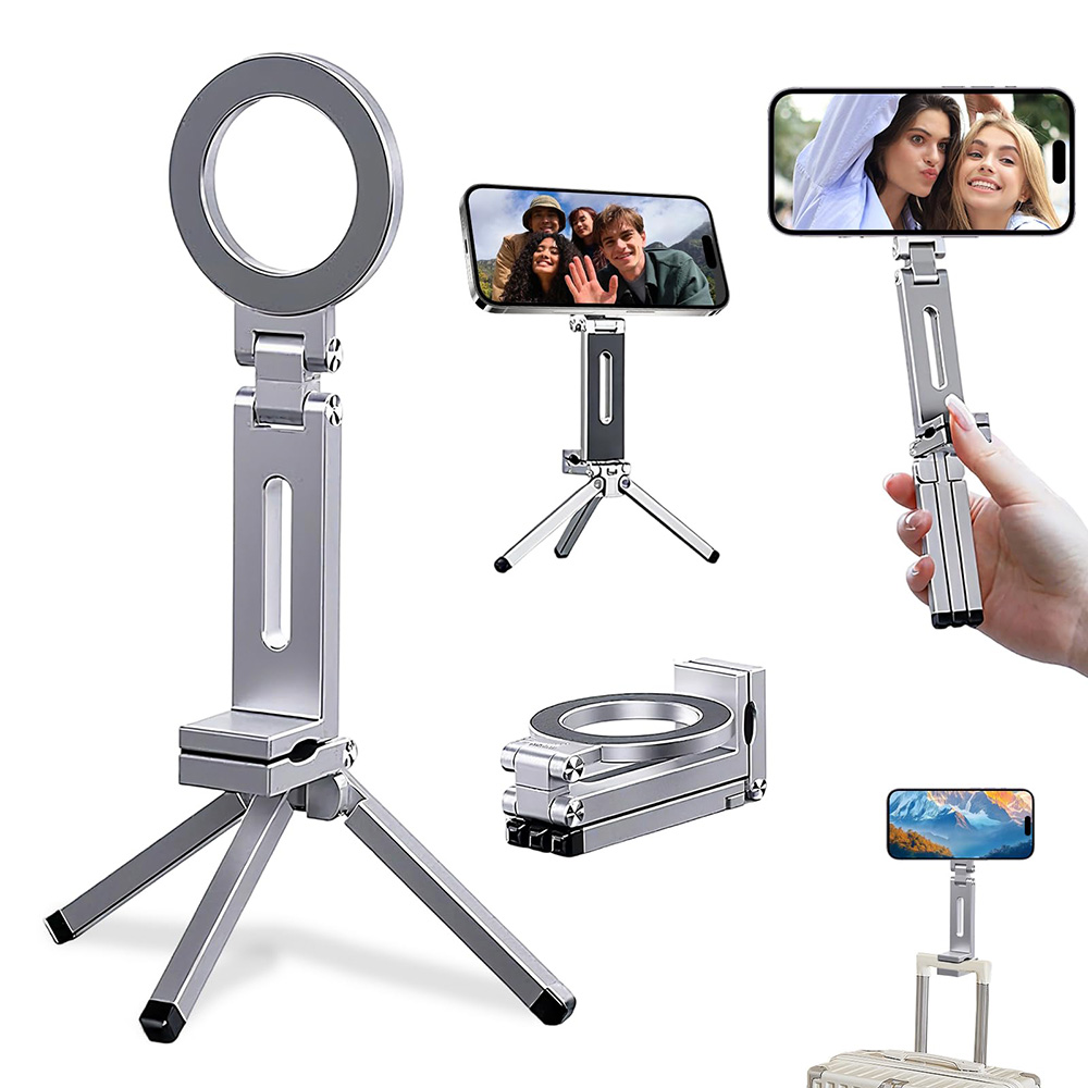 Phone Accessories For Travel - 휴대폰 삼각대 자석식 휴대폰 거치대 접이식