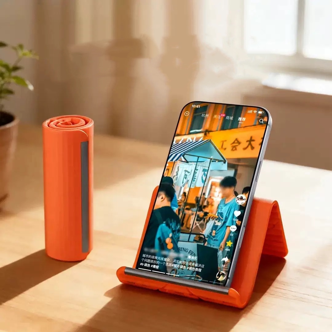 Phone Accessories For Travel - 휴대용 실리콘 폰/태블릿/노트북 거치대, 창의적인 접이식