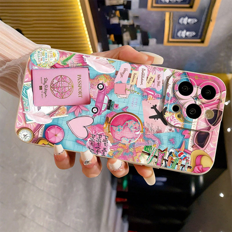여행용 비행기 프린트 무광택 낙하 방지 폰 케이스 (아 - Phone Accessories For Travel 리뷰 및 가격