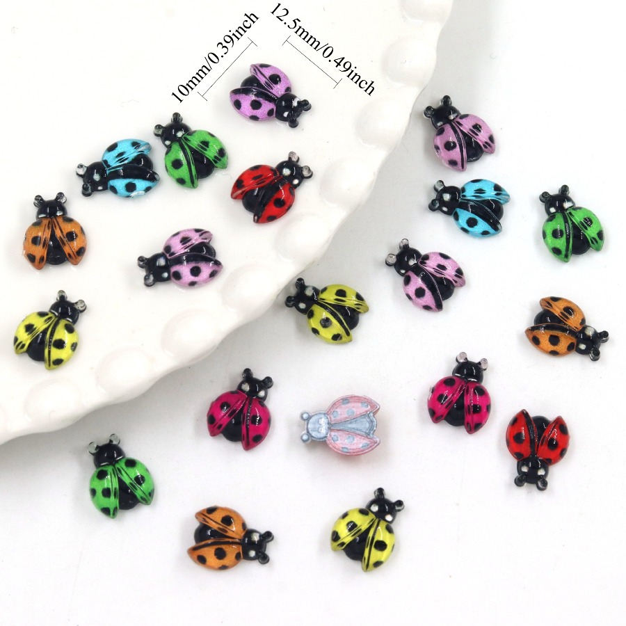 50개 크로스보더 무당벌레 레진 딱정벌레 네일아트 참  - Phone Accessories Clipart 리뷰 및 가격