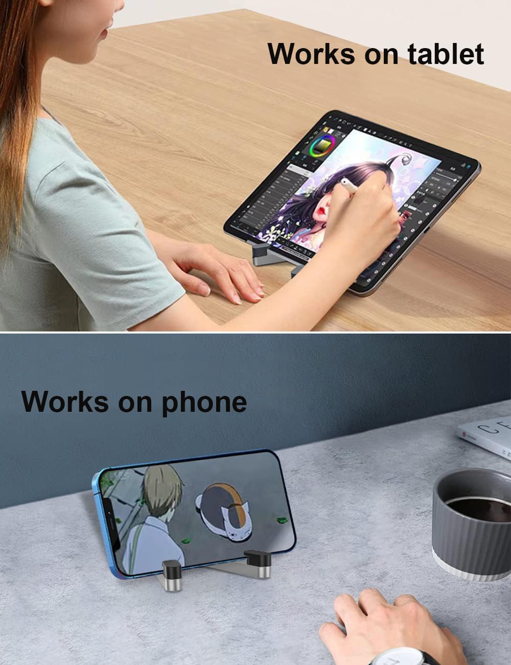 접이식 알루미늄 휴대폰 거치대 - 아이폰/스마트폰용 휴 - Phone Accessories For Travel 리뷰 및 가격