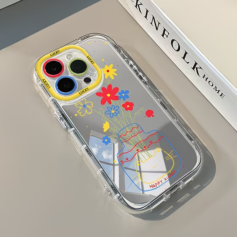여름 데이지 고양이 꽃병 디자인 미러 폰 케이스 아이폰 - Apple Iphone 15 리뷰 및 가격