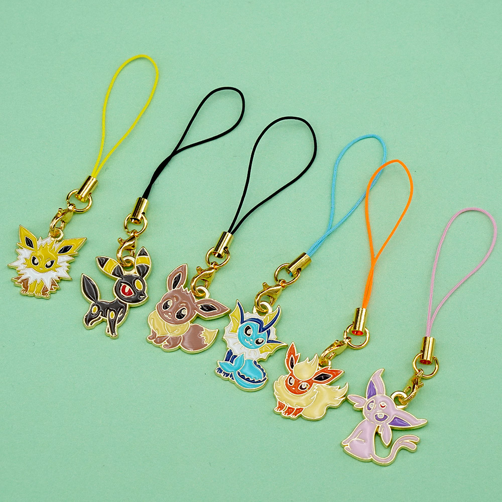 6개입 핫 애니메이션 포켓몬 이브이 폰 참 귀여운 만화 - Phone Accessories In China 리뷰 및 가격