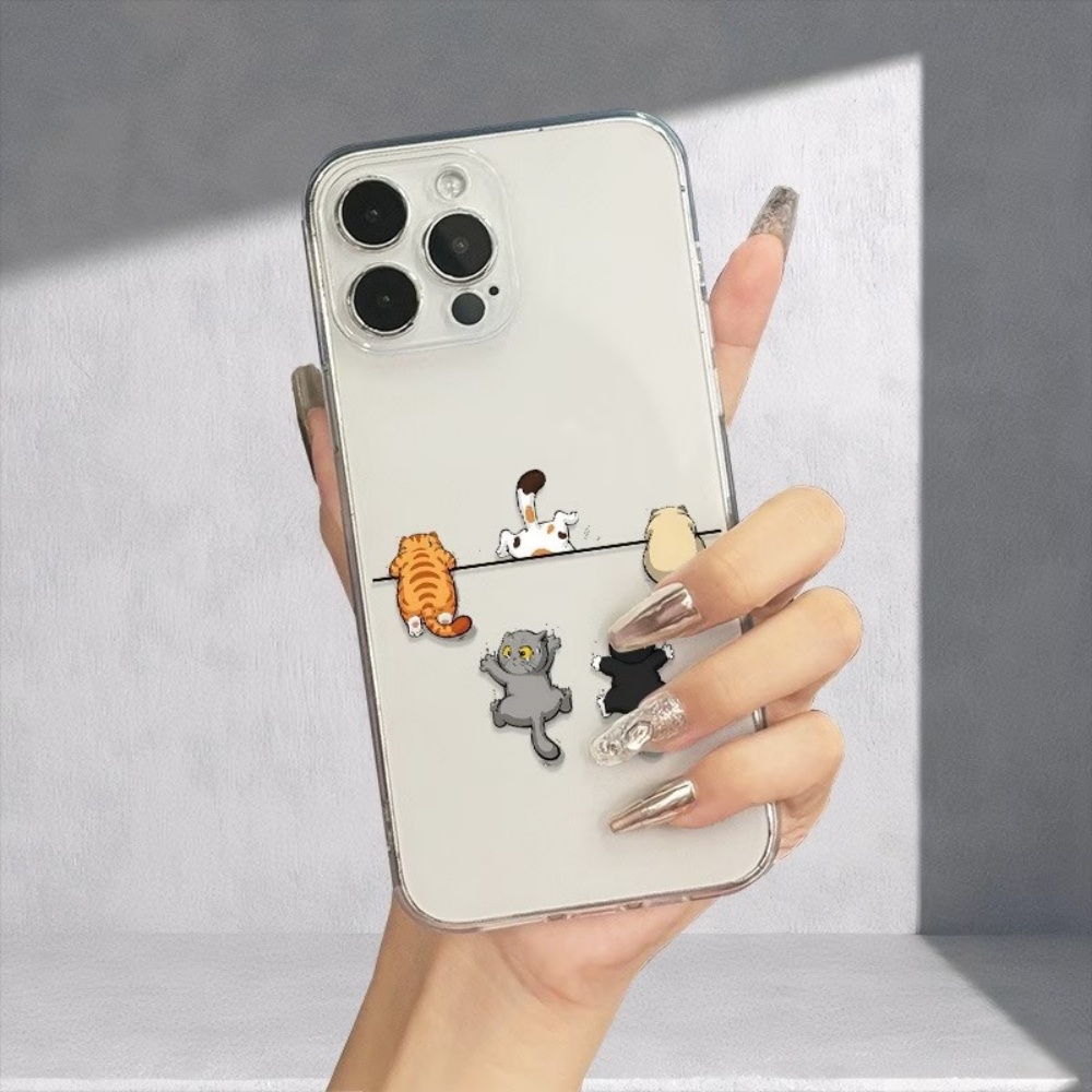 귀여운 고양이 패턴 5종 아이폰 11 12 13 14  - Phone Case Clear 리뷰 및 가격