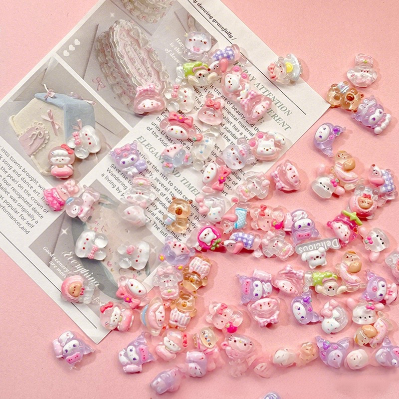 /10-100pcs 미니 부드러운 투명 혼합 수지 액세 - Phone Accessories Clipart 리뷰 및 가격