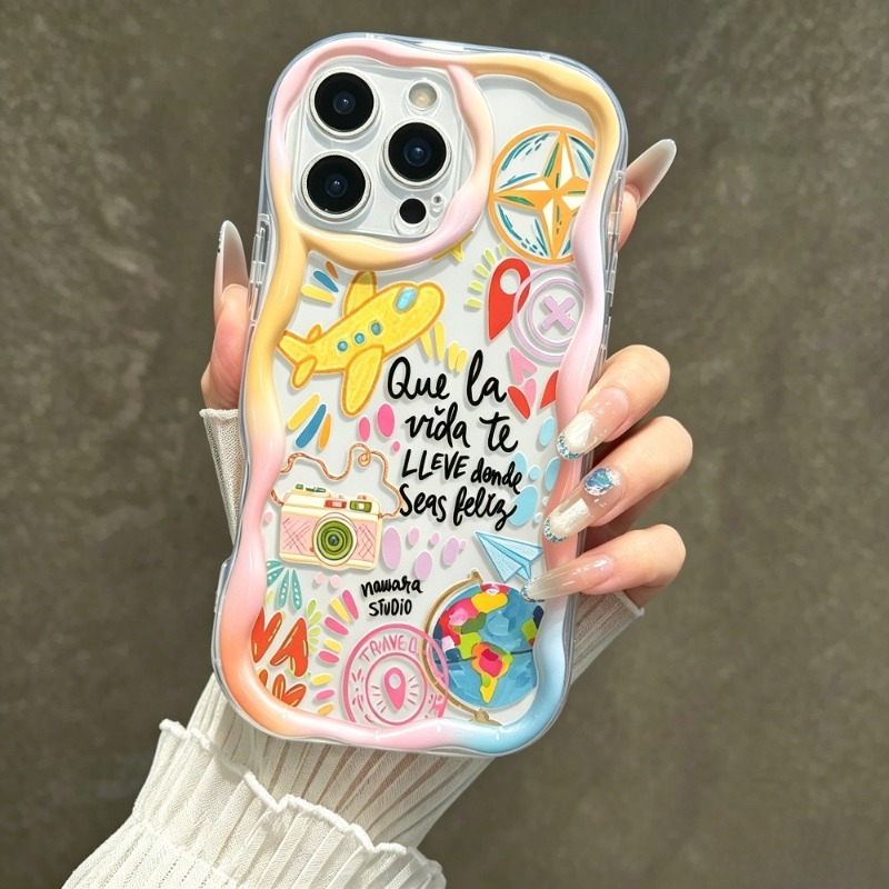 그라피티 여행 비행기 패턴 폰 케이스 아이폰 17 Pr - Phone Accessories For Travel 리뷰 및 가격