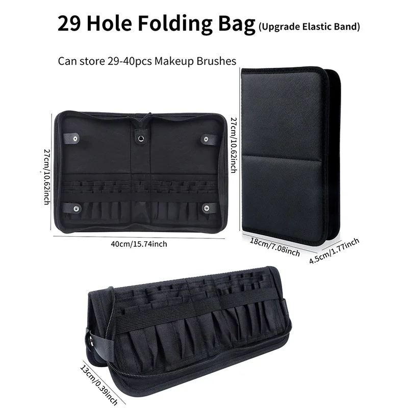 29/23 구멍 접이식 메이크업 브러쉬 가방 여성 메이 - Phone Accessories For Travel 리뷰 및 가격