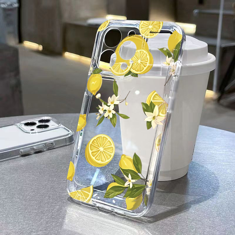 여름 과일 레몬 꽃 투명 폰 케이스 삼성 갤럭시 S25 - Phone Case Clear 리뷰 및 가격